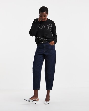 Diamante Bow Long Sleeve Jumper