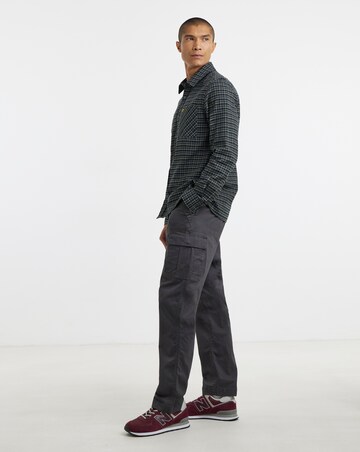 Lyle & Scott Long Sleeve Tartan Flannel Shirt - Black