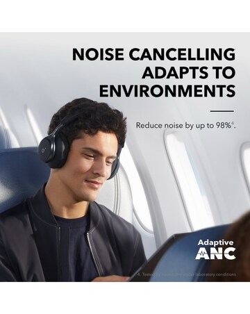 Soundcore Space One Noise Cancelling Over-Ear Headphones - Black
