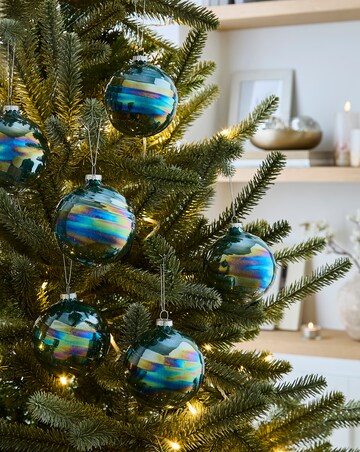 Petrol Glass Baubles - Set of 6