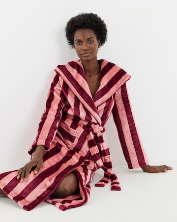 Pretty Secrets Supersoft Stripe Maxi Dressing Gown