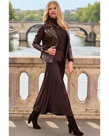 Sosandar Satin Slip Skirt
