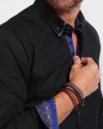 Joe Browns Distinctive Double Collar Smart Shirt - Black