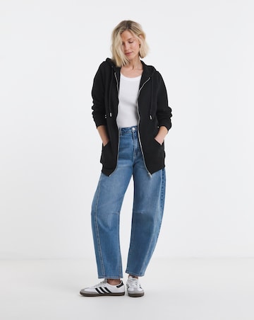 Longline Zip Hoodie