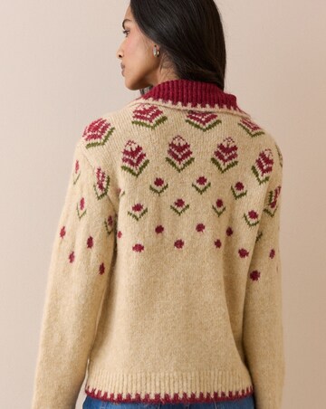 NOBODY'S CHILD DITSY COLLAR KNITTED JACKET
