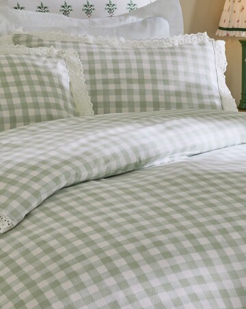 Cath Kidston Painted Gingham Lace Duvet Cover Set