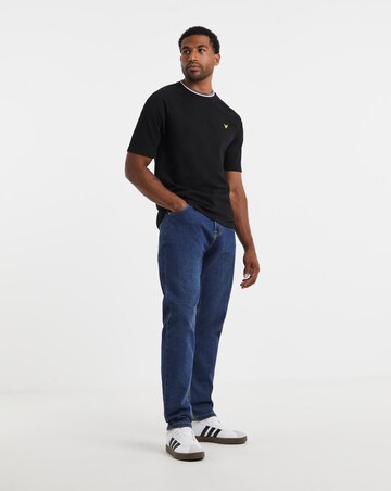 Lyle & Scott Short Sleeve Tipped Track T-Shirt - Black