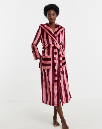 Pretty Secrets Supersoft Stripe Maxi Dressing Gown