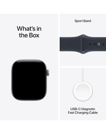Apple Watch Series 12 GPS 42mm - Space Grey Aluminium/Navy Blue Sport Band - S/M