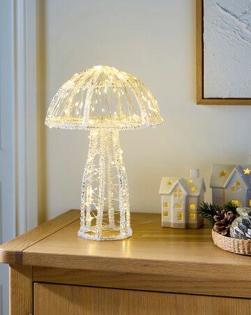Pre-Lit 32cm Mushroom Indoor Outdoor Light