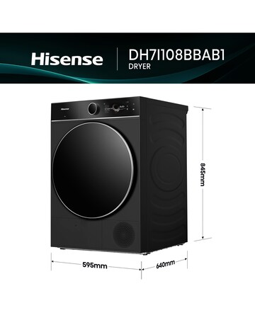 Hisense 7i 10kg Heat Pump Dryer Black