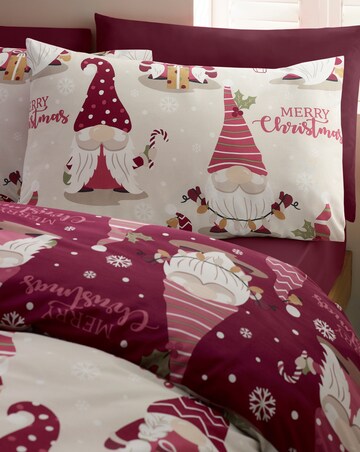 Catherine Lansfield Christmas Gonks Duvet Cover Set
