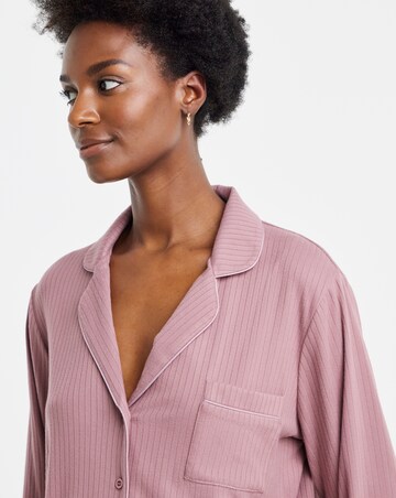 Figleaves Soft Knit Ribbed Pj Set