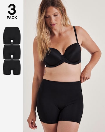 Pretty Secrets (3 Pack) Seamless Comfort Shorts Black