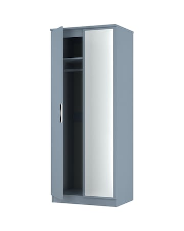 Haydn Ready Assembled 2 Door Mirrored Wardrobe - Kids