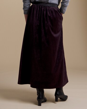 Julipa Velvet Embellished Midi Skirt