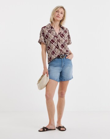 Collar Detail Short Sleeve Tunic