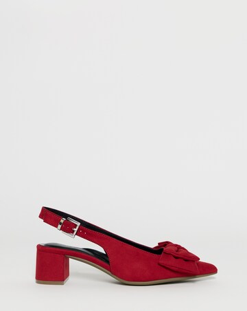 Gianna Low Block Heel Slingback With Bow - Extra Wide Fit (EEE)