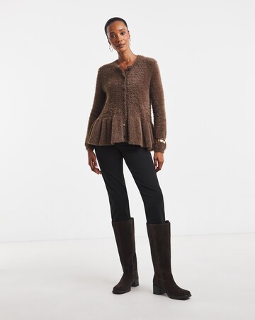 Fluffy Peplum Cardigan