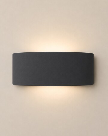 ValueLights Vincent Dark Navy Curved Flush Wall Light