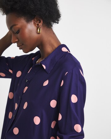 Green Spot Printed Long Sleeve Shirt