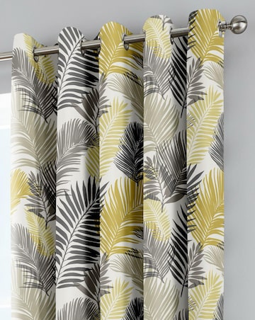 Tropical Eyelet Curtains in Multi