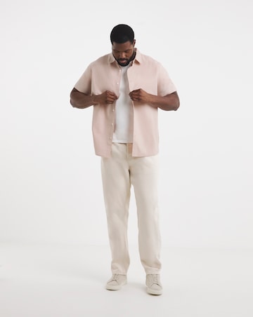 Short Sleeve Linen Blend Shirt