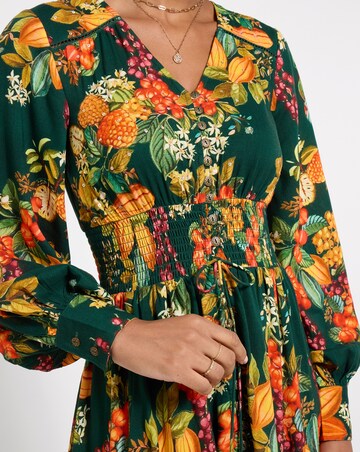 Joe Browns Petite Selena Fruity Long Sleeve Maxi Dress