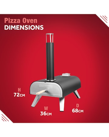 George Foreman Dual Fuel Powered Pizza Oven with Paddle & Carry Bag