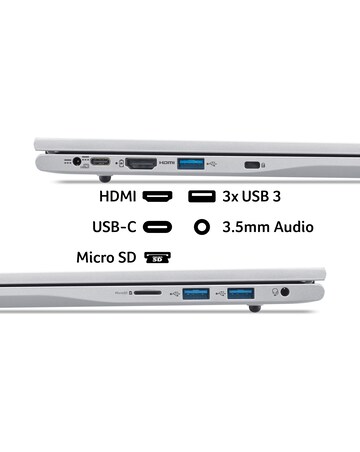 Acer Aspire Lite Laptop - 17.3in Intel N150 8GB 128GB - Silver