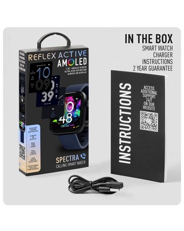 Reflex Active Spectre Silicone Strap Smart Watch - Navy
