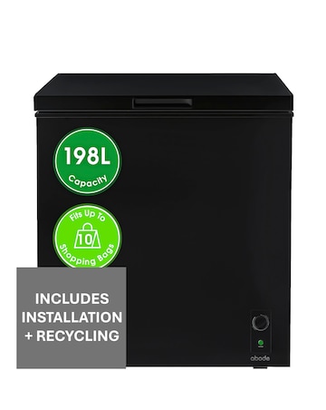Abode A198CF0E1B 198L Chest Freezer Black + Install