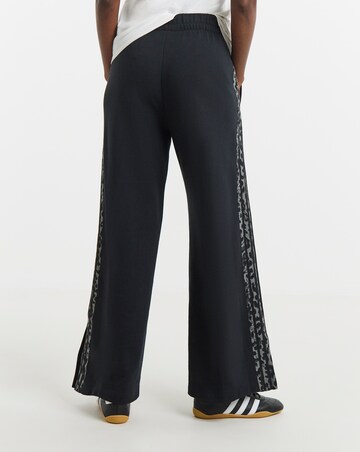 adidas 3 Stripe Leopard Print Wide Leg Pant