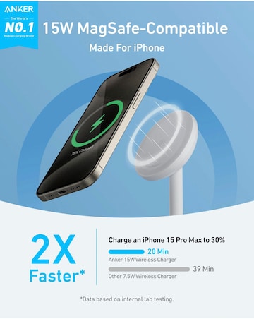Anker MagGo 15W MagSafe Wireless Charging Stand - White