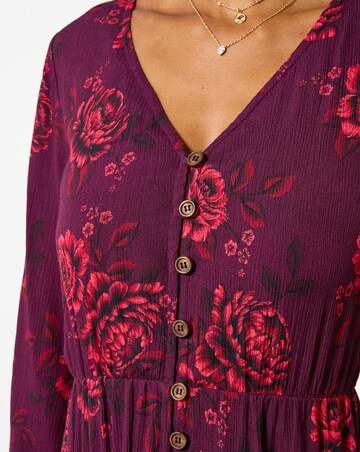 Joe Browns Petite Radiant Roses Button Through Maxi Dress