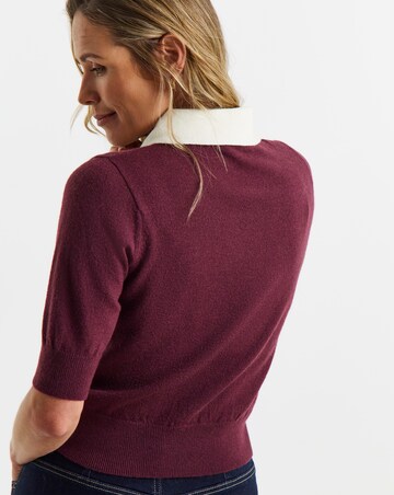 Tie Neck Short Sleeve Jumper