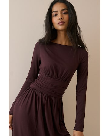 NOBODY'S CHILD PETITE AYLA MIDI DRESS