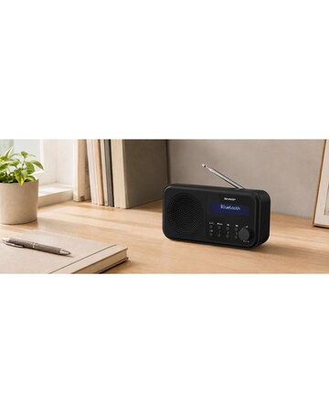 Sharp TOKYO Portable Digital Radio - Midnight Black