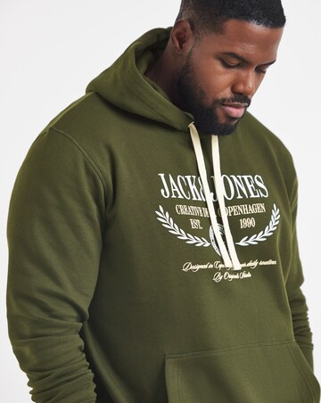 Jack & Jones Frederiksberg Logo Sweat Hoody - Green