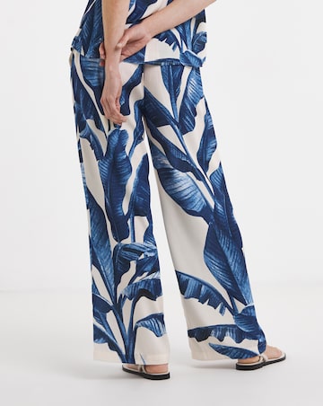 Blue Print Wide Leg Trouser Co-ord