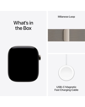 Apple Watch Series 12 GPS + Cellular 46mm - Titanium/Natural Milanese Loop - M/L