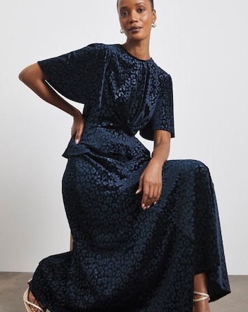 Joanna Hope Petite Velour Animal Midi Dress