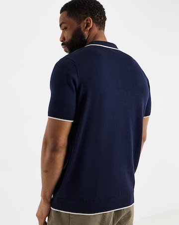 Tipped Knitted Short Sleeve Polo