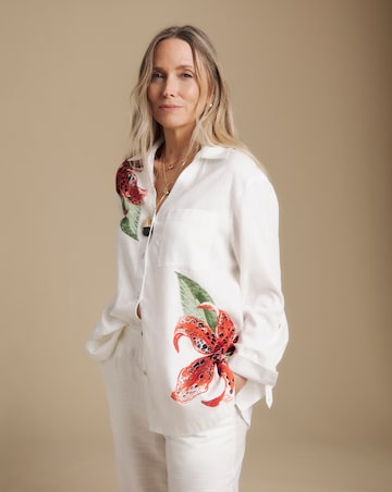 Julipa Longline Printed Linen Shirt