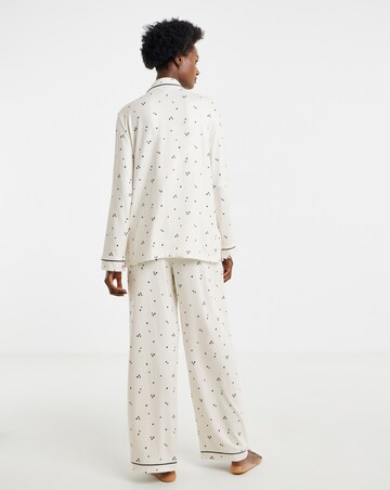 Pretty Secrets Star Print Soft Knit Button Through Pyjama Set
