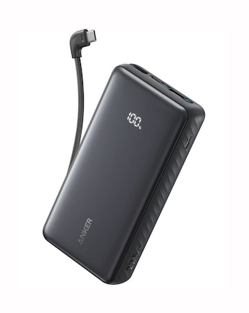 Anker Zolo 22.5W 20,000mAh Power Bank with Built-In USB-C Cable - Black
