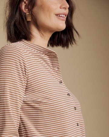 Julipa Peplum Stripe Jersey Cardigan