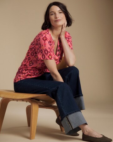 Julipa Cotton Ribbed Henley Top