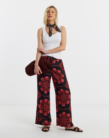Black Paisley Wide Leg Trouser Co-ord