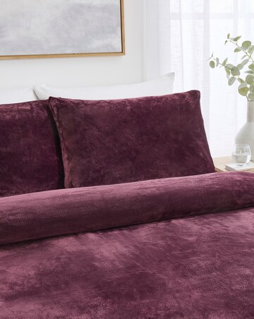 Plain Plush Fleece Duvet Cover Set